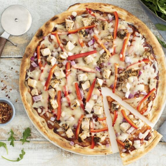 Pizza au poulet BBQ