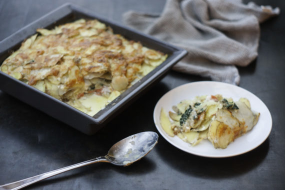 Casserole de saumon, pommes de terre et maïs
