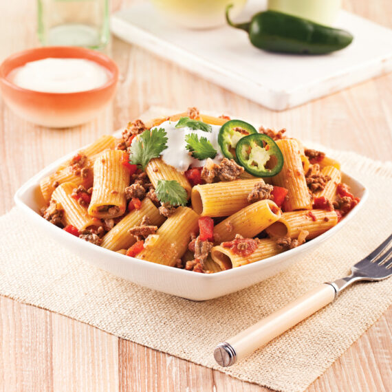 Casserole de pâtes style tacos