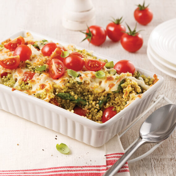 Casserole de quinoa gratinée